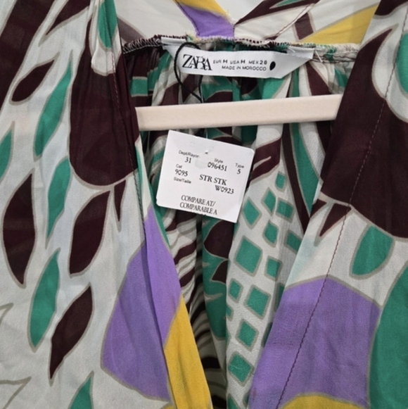 Brand New Zara Loose Fitting Kaftan/Duster Multicolored - Picture 6 of 12
